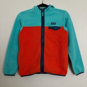 Patagonia Boys' Lightweight Synchilla Snap-T Hoody in Cusco Orange Size Large